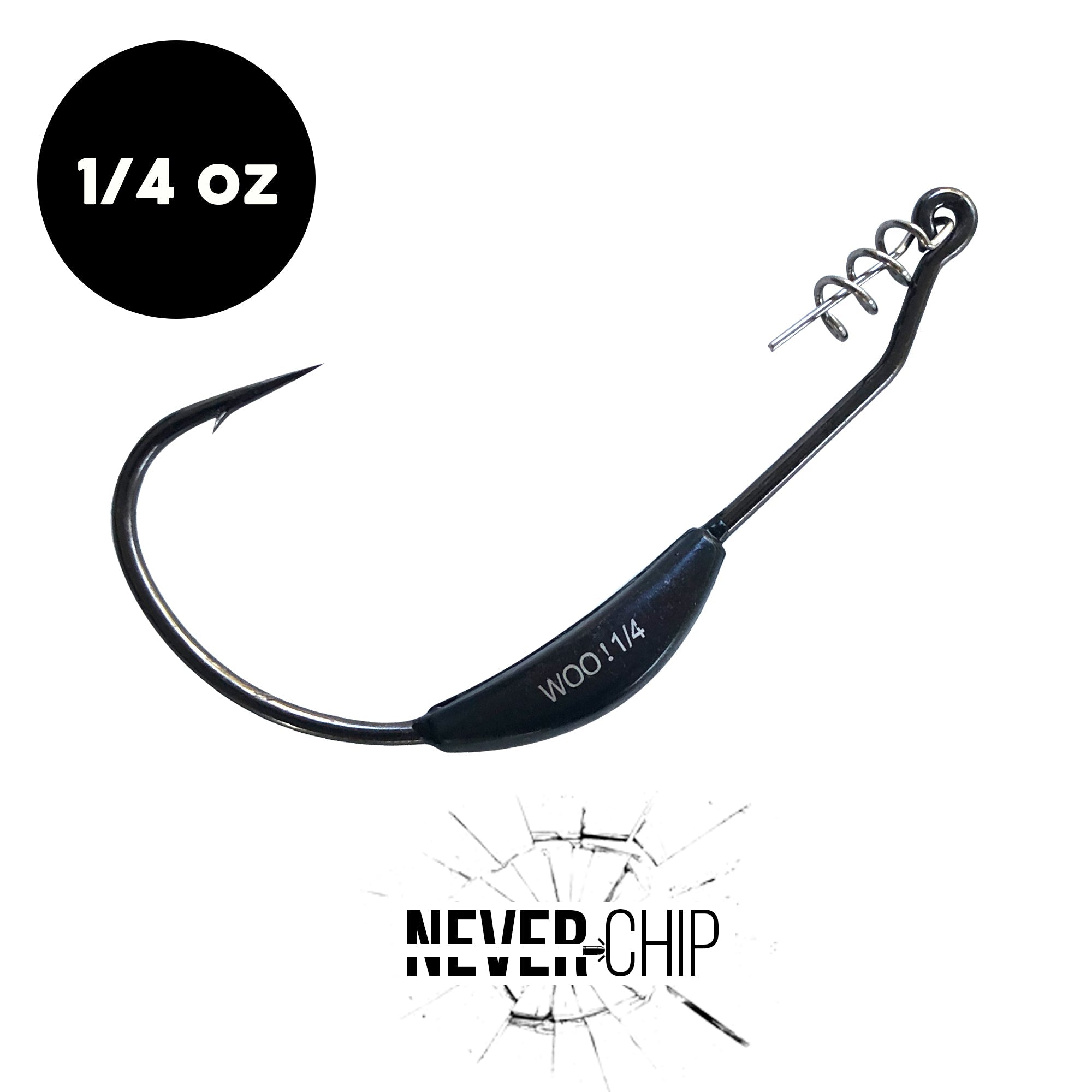 WOO! TUNGSTEN, 1/4 oz WOO! Wolfram Swimbait Haken - NEVER CHIP (3er Pack)