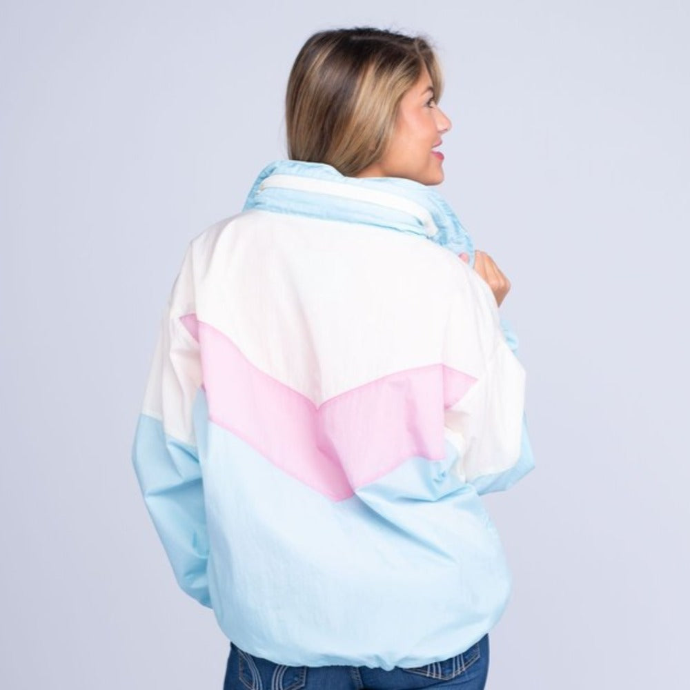 Southern Shirt Co., Southern Shirt Co. Kelly Colorblock Windbreaker für Frauen